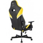 Кресло игровое Knight Thunder 5X черный/желтый эко.кожа крестов. металл