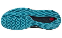 Мужские кроссовки теннисные Mizuno Wave Enforce Tour CC - collegiate blue/soleil/tanager turquoise