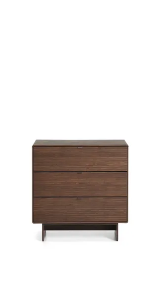 Комод Norlen с 3 ящиками, 101x75 см, темный орех