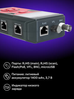 Тестер кабельных линий Ermenrich Ping SM110
