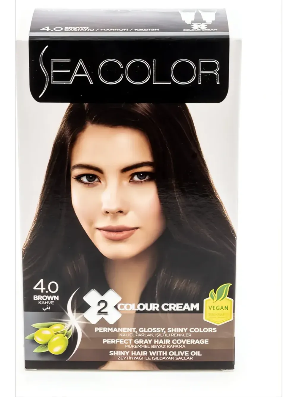 Краска для волос Sea Color Hair Dve Kit 4,0 Каштан
