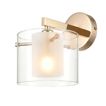 Бра 1*E14 6587/1W золото/прозрачный MODERNI Verdi Lumion