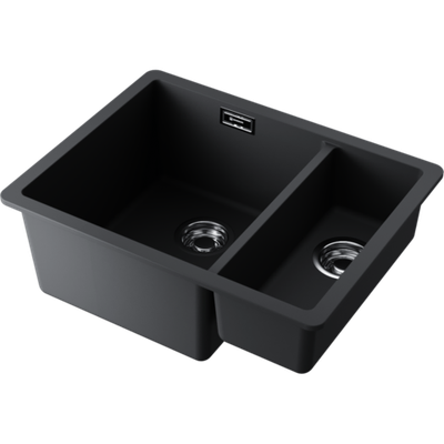 Мойка кухонная Omoikiri Kata 55-2-U-BL Artgranit, черный