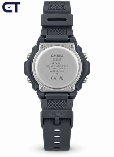 CASIO W-219H-8B CASIO Collection унисекс наручные часы — серый цифровой дизайн, лёгкий корпус и батарея до 7 лет