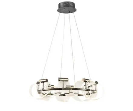 08037-70,29 Люстра Ранни черный жемчуг d70 h150 Led 8*10W (4000K). ТМ Kink Light