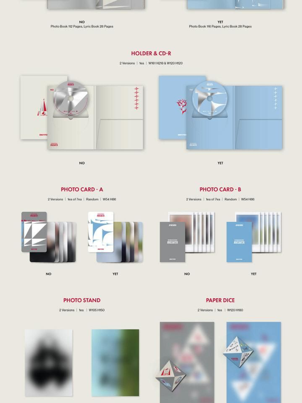 Альбом ENHYPEN - DIMENSION : ANSWER 1st Studio Repackage Album 2SET Version