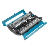 Набор торцевых головок, трещотка 120 зубьев, 1/2", 1/4", CrV, 41 предмет Gross — фото 1