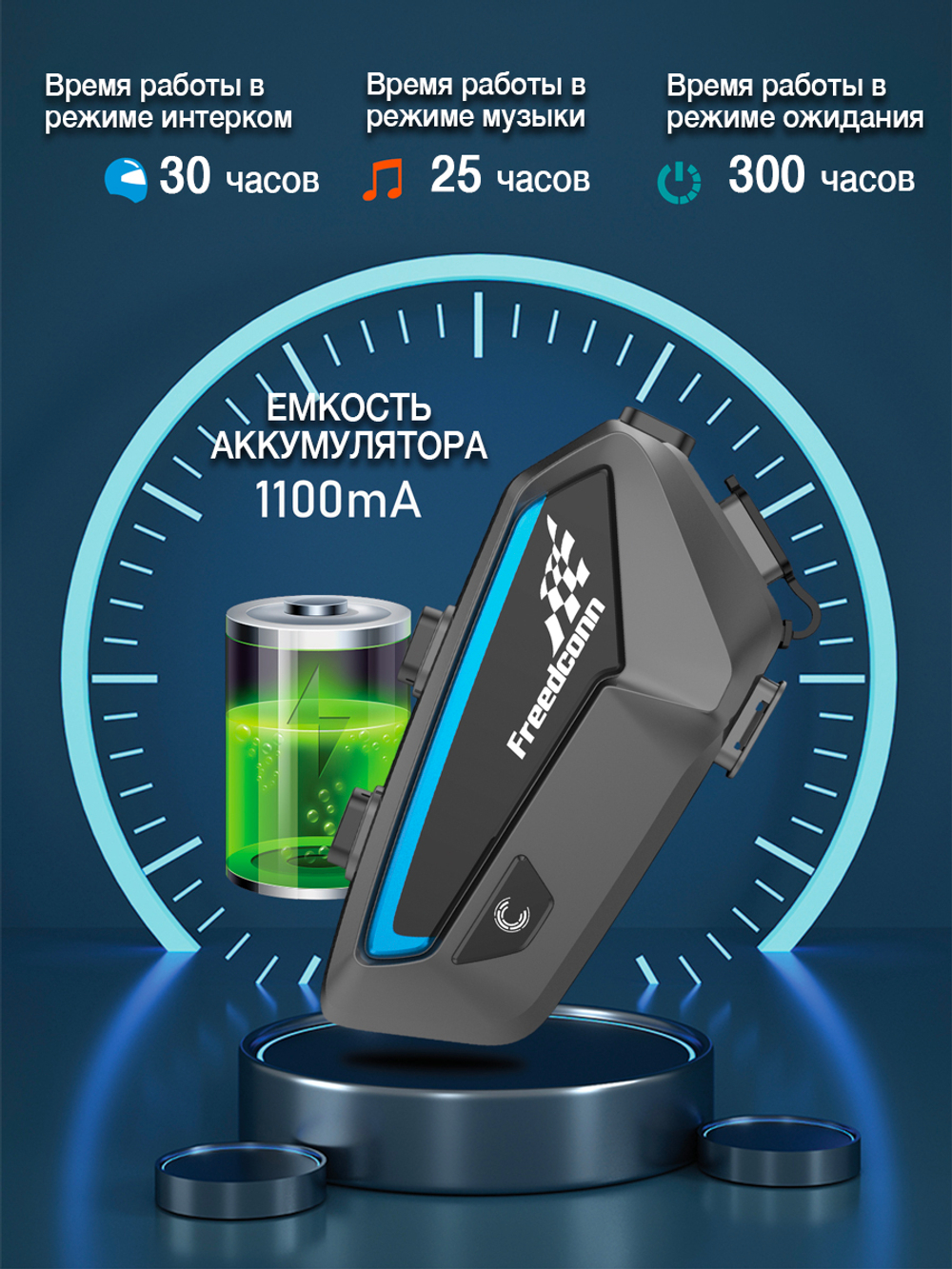 Мотогарнитура FreedConn FX black универсальная