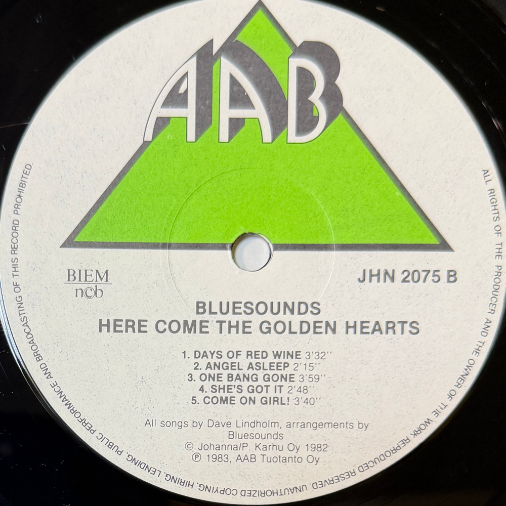 Bluesounds ‎– Here Come The Golden Hearts (Финляндия 1982г.)