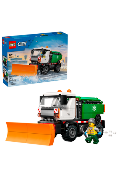 Конструктор Лего Сити Снегоуборочная машина 60490 | LEGO City Snowplow | зимняя уборочная техника | 263 детали | 6+