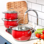 Кастрюля нерж, 4.7 л, с крыш, Daniks, Валетта, QS-2-22/GS-01616-22CA, индукц