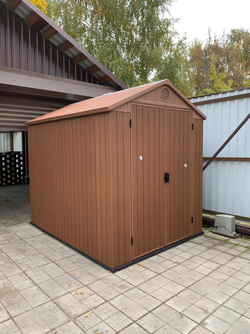 Пластиковый сарай Keter Darwin 6x8, коричневый (размеры 183 х 244 см)