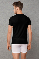 Набор из 2 мужских футболок Doreanse Cotton Stretch (Размер: L) (Цвет: черный)