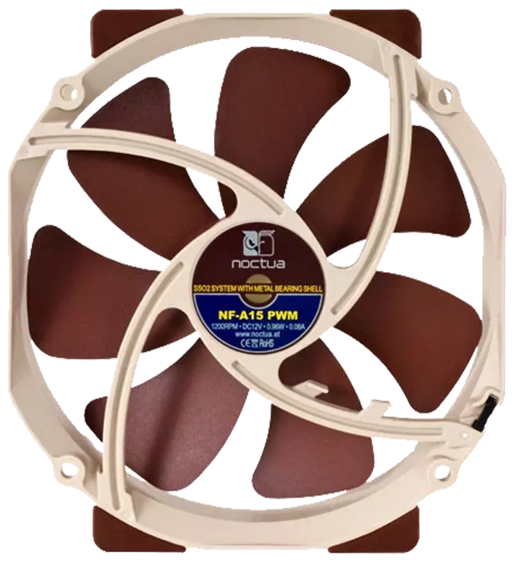 Вeнтилятор для корпуса Noctua NF-A15 PWM (NF-A15 PWM) - 140mm 1  1200 об/мин, 19.2 дБ, 4-pin PWM