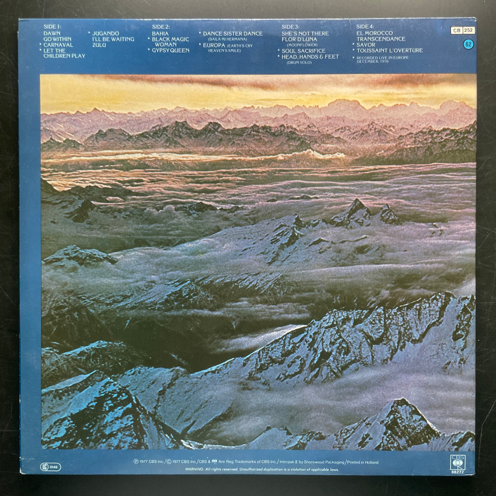 Santana ‎– Moonflower 2LP (Голландия 1977г.)