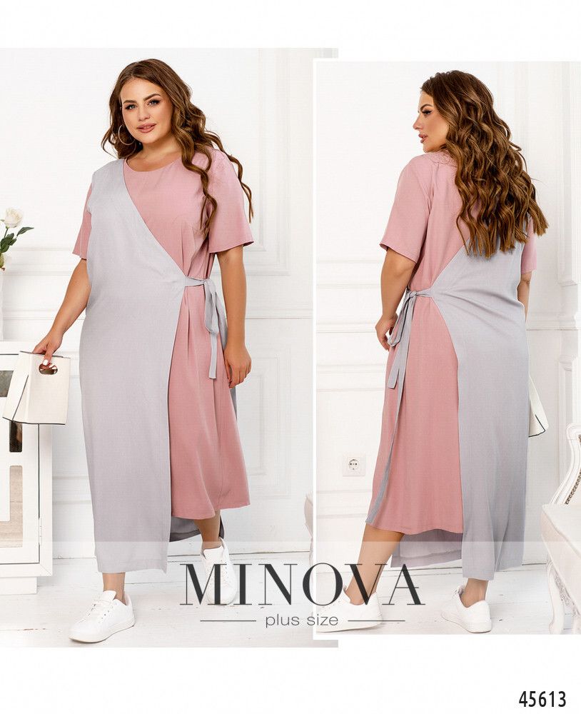 Платье 2288Б-пудра-серый Minova Платье 2288Б-пудра-серый Minova