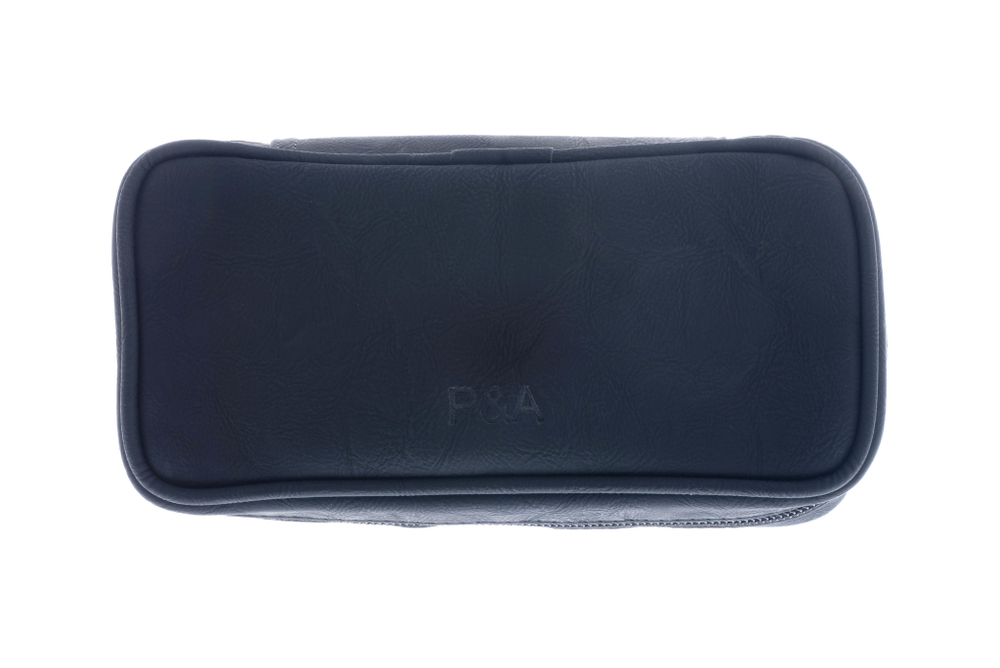 Сумка P&A для 2 трубок и табака, экокожа, черная