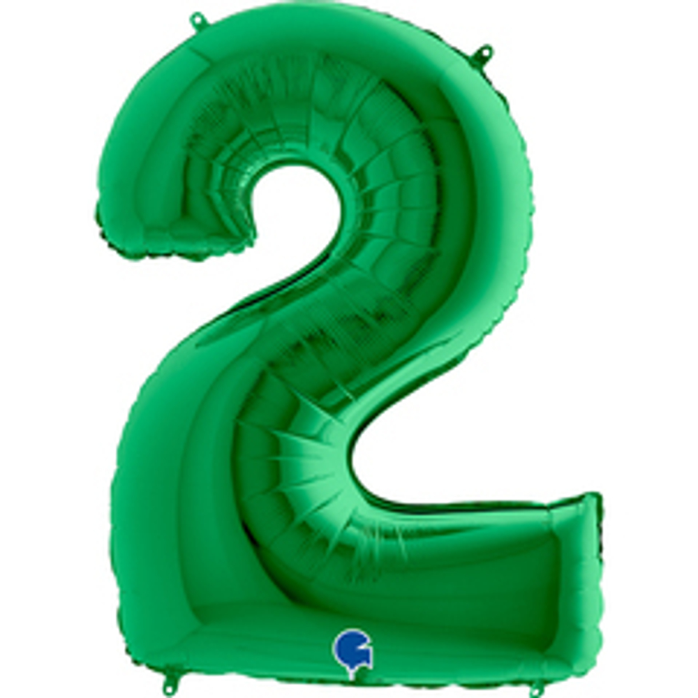 Г 40" ЦИФРА 2 Green Зеленая