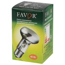 Лампа Favor R63 230-40 E27 40Вт 230В рефлектор с отражателем | Favor