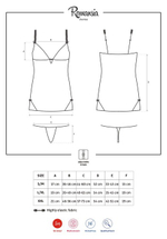 Красная прозрачная сорочка с украшением на груди Romansia Chemise SM (42-44) (Цвет: красный)