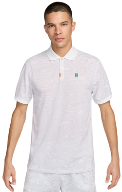 Мужское теннисное поло Nike Dri-Fit Heritage Printed - white/white