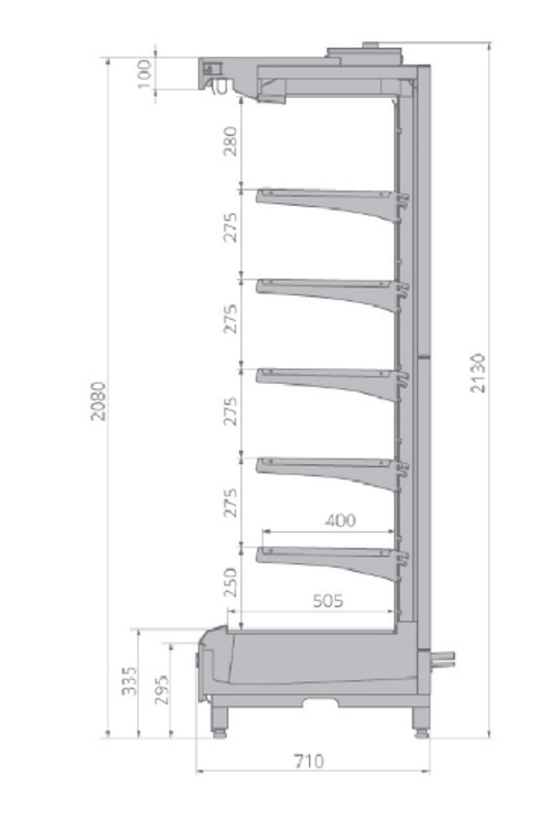 Горка холодильная BRANDFORD VR2080.700 1250