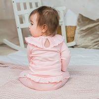 Лонгслив с рюшей "Ягодный мусс" 0+