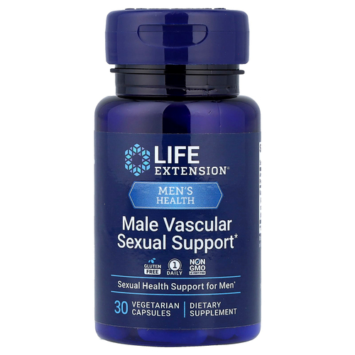 Life Extension, Men's Health, добавка для поддержки сосудов и сексуального здоровья мужчин, 30 вегетарианских капсул