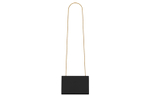SAINT LAURENT KATE Grained Calfskin Shoulder Bag Small Women"s Black