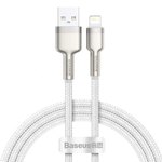 Usb Кабель-зарядка Lightning Baseus Cafule Metal 2.4A 2м (CALJK-B02) белый