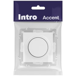 Светорегулятор Intro Accent 6-401-01 поворотный, 600Вт 230В, IP20, СУ, белый | Intro