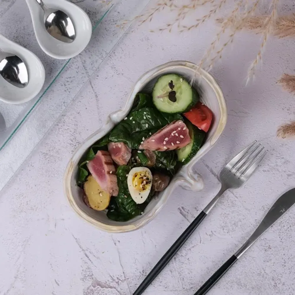 Салатник 120 мл 19*12 см h5,5 см емкость для закусок Gray Shell Frutti di Mare P.L. [1]