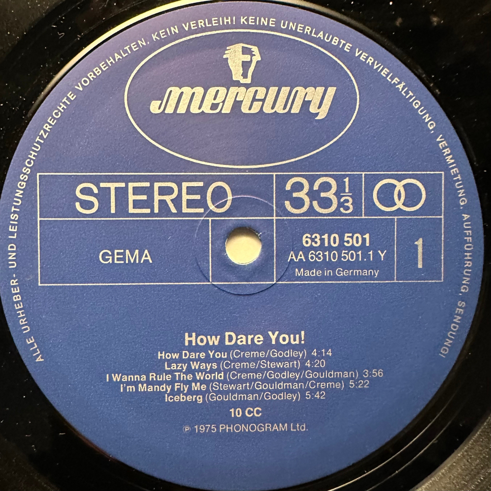 10cc - How Dare You! (Германия 1976г.)