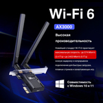 TP-Link Archer TX55E Двухдиапазонный адаптер Wi-Fi 6 Bluetooth PCI Express AX3000