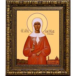 Александра Устюхина мученица. Икона на холсте.