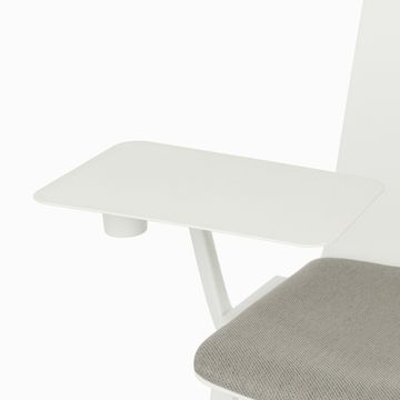 Стул Comfort Line with Tablet с письменным столиком цвет белый/серый