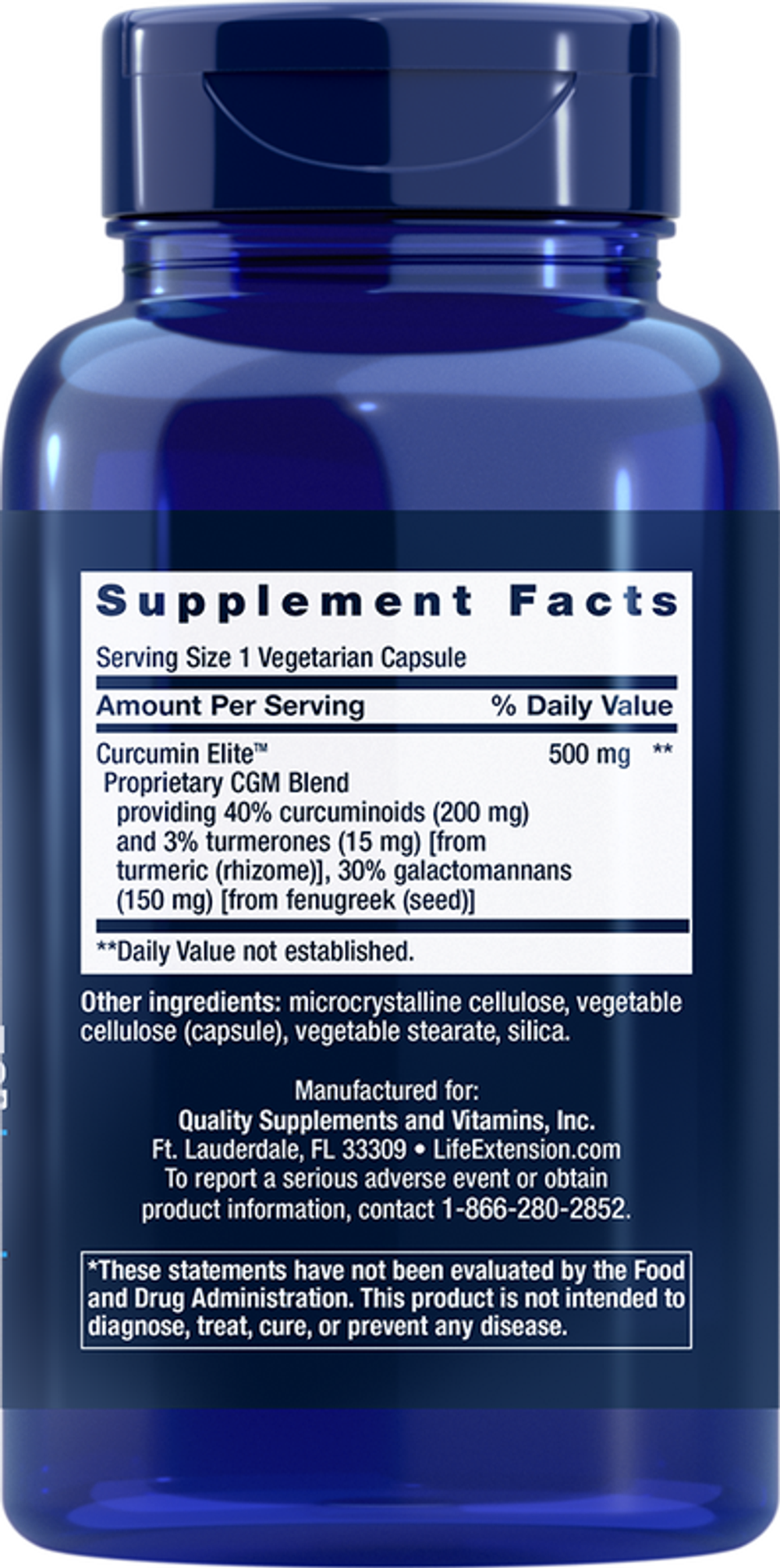 Curcumin Elite™ Turmeric Extract капсулы Life Extension
