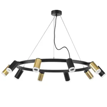 Люстра подвесная 10*GU10 LR0204053750 черный/золотой Rullo Lightstar