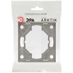 Рамка для розеток и выключателей ЭРА Arktik 16-5001-07 на 1 пост титан | Эра Arktik