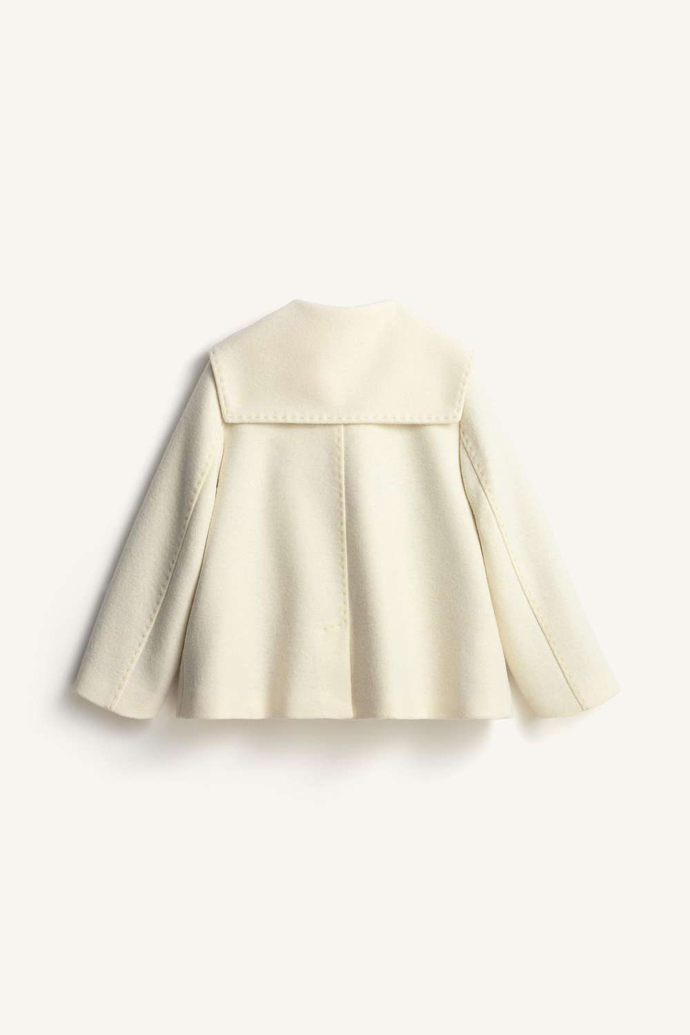 ZARA КОРОТКОЕ ПАЛЬТО - LIMITED EDITION, БЕЛЫЙ