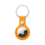 Кожаный брелок с заводным кольцом Apple Leather Key Ring для AirTag, California Poppy (Золотой апельсин)