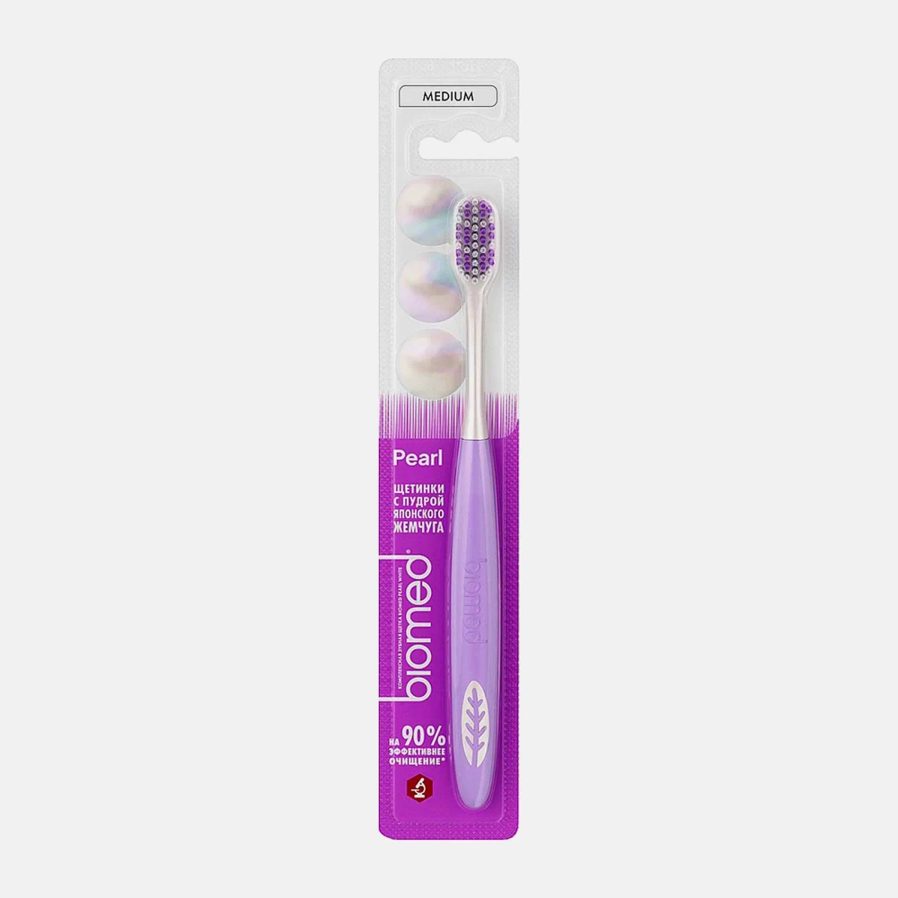 Зубная щетка Biomed Pearl White Комплексная Medium