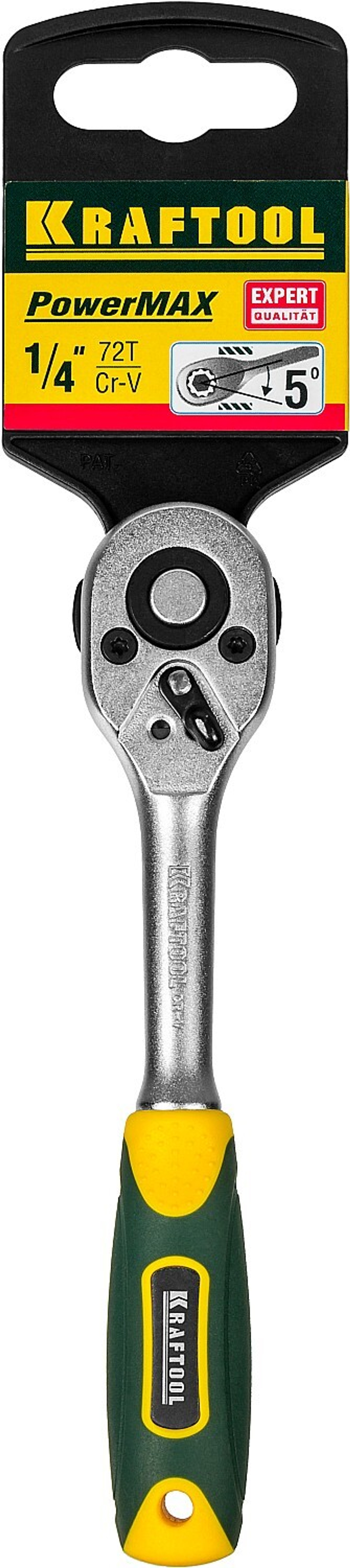 KRAFTOOL 1/4″, 72 зубца, трещотка для торцовых головок (27791-1/4)