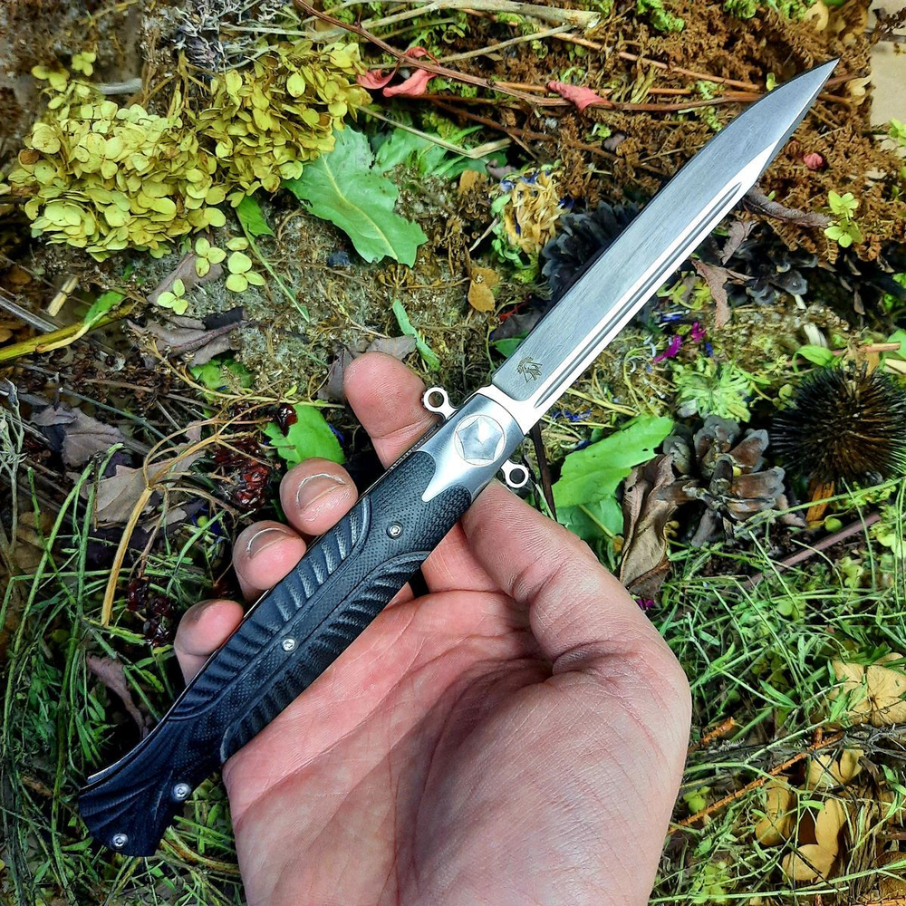 Большой складной стилет Командор-02, D2, G10