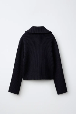 ZARA КАРДИГАН В РУБЧИК, МОРСКОЙ СИНИЙ
