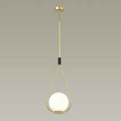 4810/1A PENDANT ODL21 415 золтой/черный/белый Подвес E14 1*40W FLARI