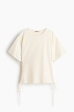 Тонкий трикотажный топ со стяжками - H&M