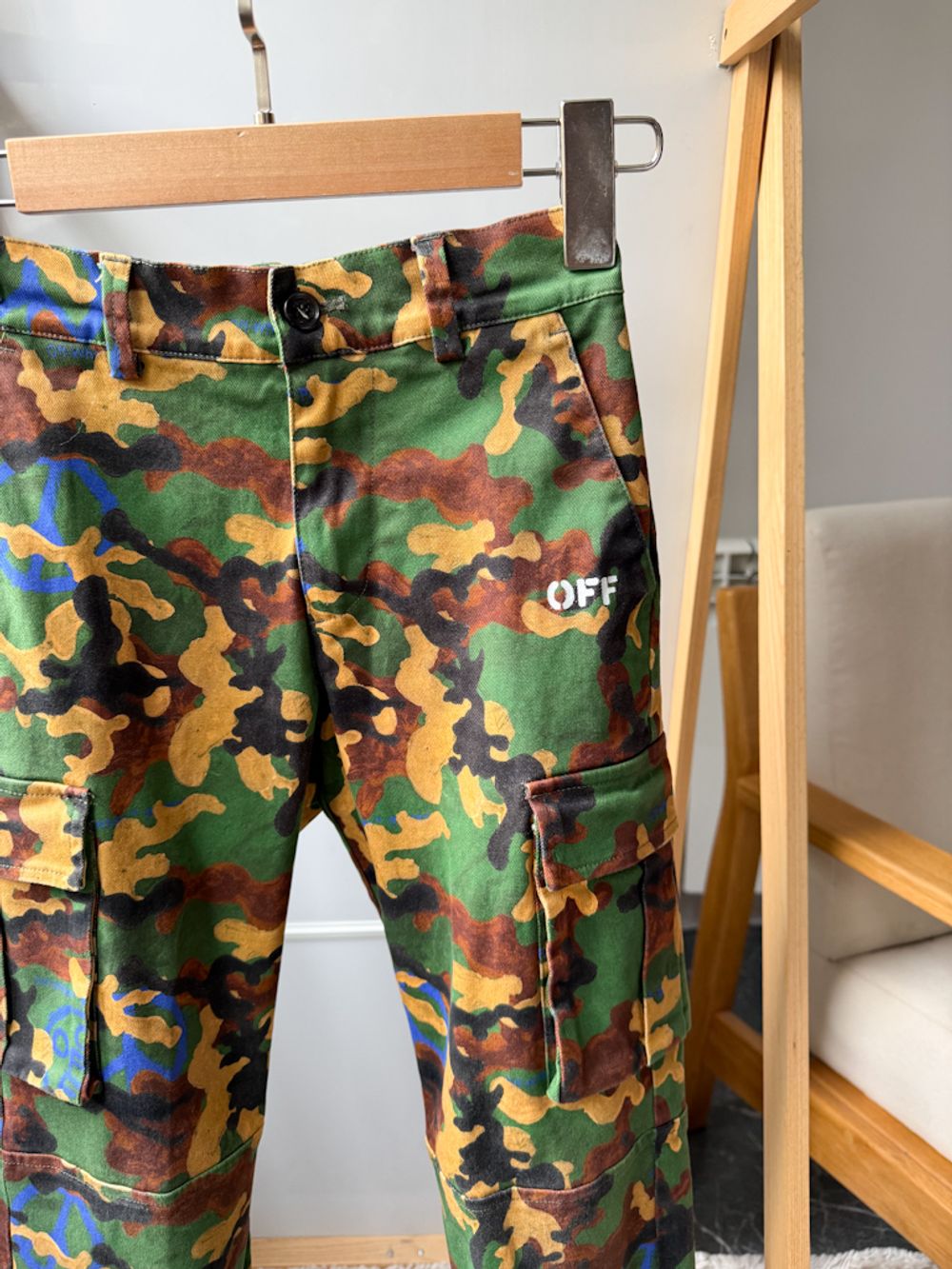 Хлопковые брюки Off White, 128