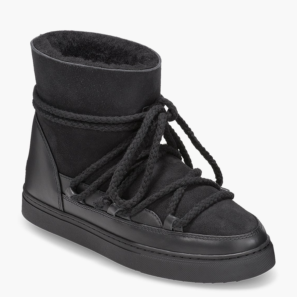 Высокие комбинированные кеды INUIKII Sneaker Classic Black на меху