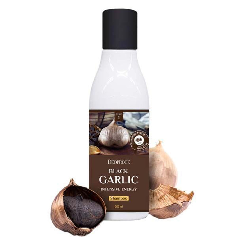 Шампунь для волос с чесноком Deoproce Black Garlic Intensive Energy Shampoo, 200мл